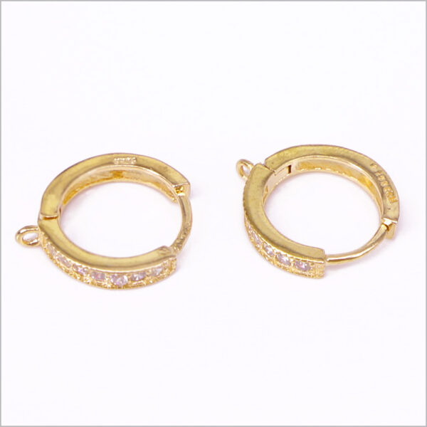 Orecchini A Cuore In Argento 925 Con Zirconi - Cerchio Minimalista, Donne - Foto 8