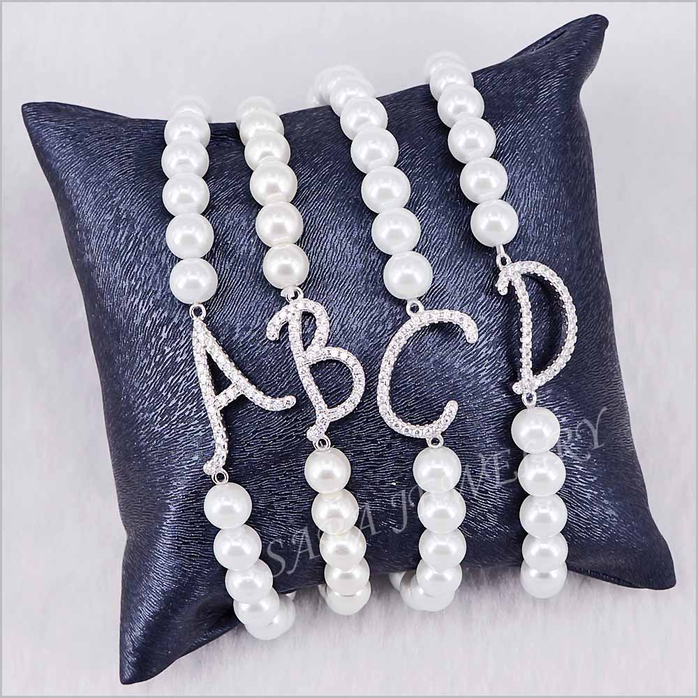 Bracciale Donna ChicSilver In Argento 925 Con Ciondolo Iniziale Personalizzato A-Z: Elegante, Regolabile E Con Confezione Regalo.