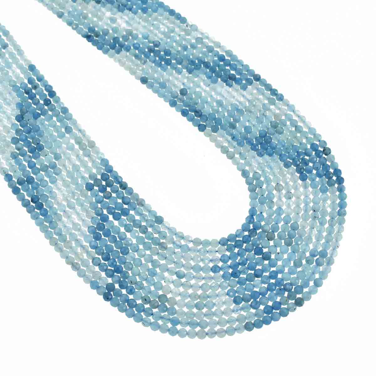 Perline AAA+ Acquamarina 3mm-4mm | Filo da 13 pollici | Perline rondelle sfaccettate con pietre semipreziose naturali acquamarina per la creazione di gioielli
