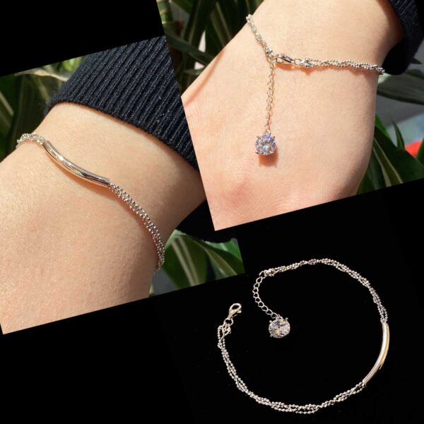 Ciondolo In Argento Sterling Con Perle E Zirconi - Foto 8