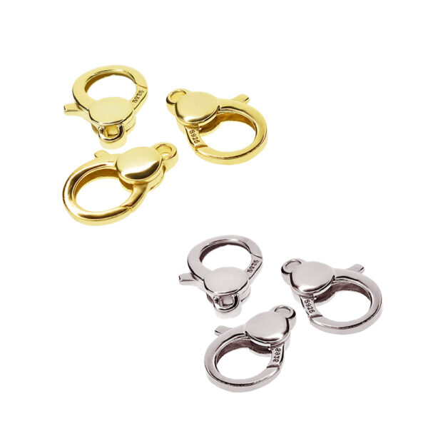 Moschettone Chiusura Per Collane Chiusure A Moschettone Per Gioielli - 24 Pezzi Argento Doppia Apertura Moschettoni Argentati